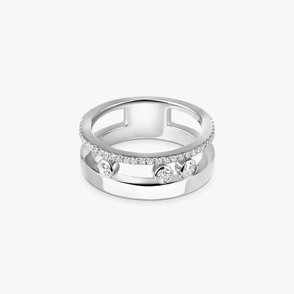[KELA]MOVE NOA PAVÉ DIAMOND INTERLOCKING RING
