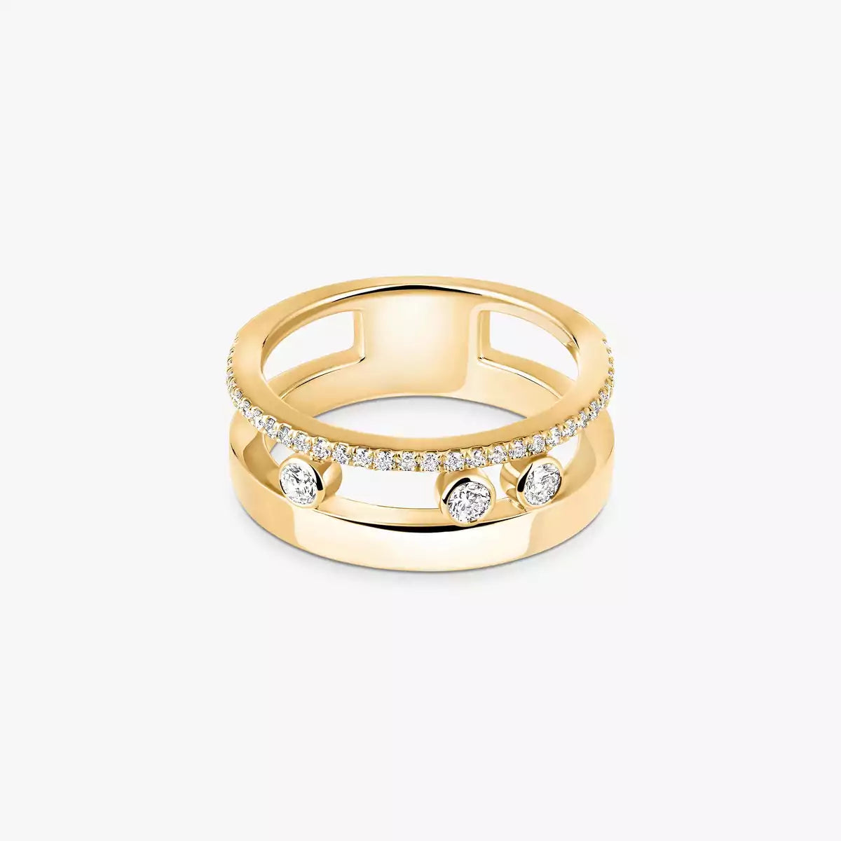 [KELA]MOVE NOA PAVÉ DIAMOND INTERLOCKING RING