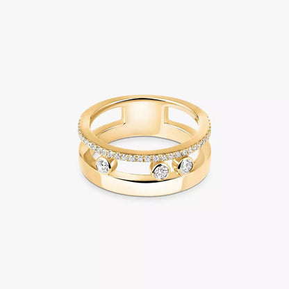 [KELA]MOVE NOA PAVÉ DIAMOND INTERLOCKING RING