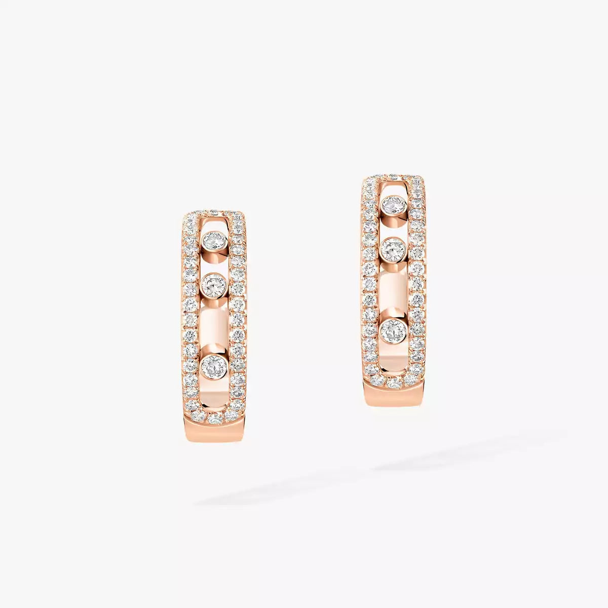 [KELA]MOVE PAVÉ DIAMOND HOOP EARRINGS