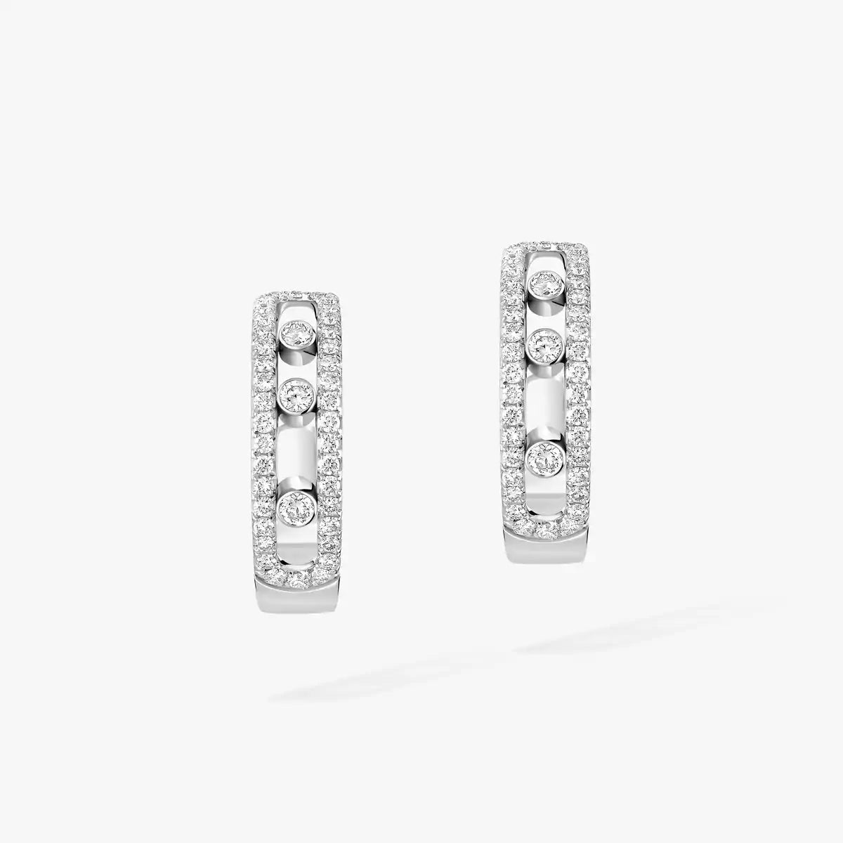 [KELA]MOVE PAVÉ DIAMOND HOOP EARRINGS