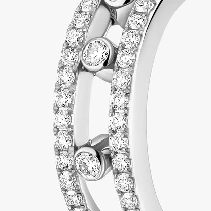 [KELA]MOVE PAVÉ DIAMOND HOOP EARRINGS