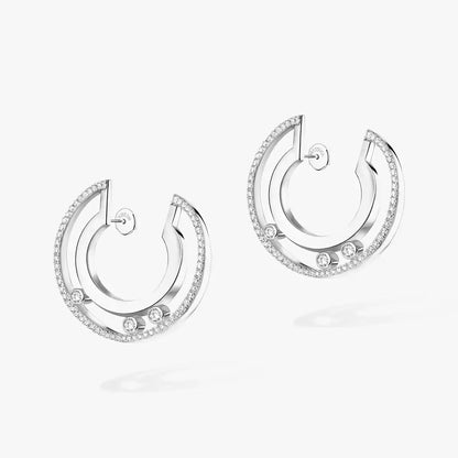 [KELA]MOVE ROMANE SMALL DIAMOND HOOP EARRINGS