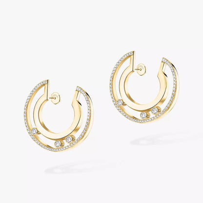 [KELA]MOVE ROMANE SMALL DIAMOND HOOP EARRINGS