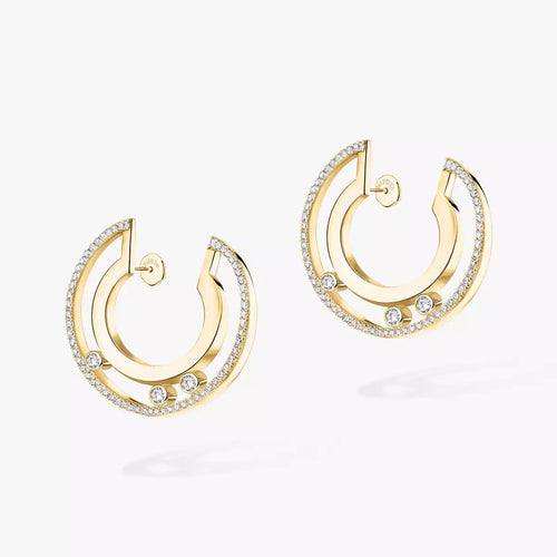 [KELA]MOVE ROMANE SMALL DIAMOND HOOP EARRINGS