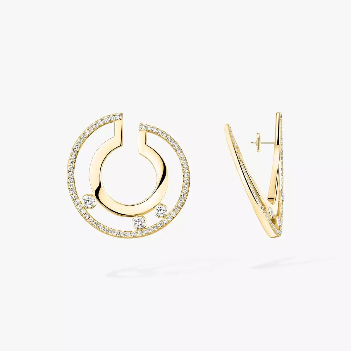 [KELA]MOVE ROMANE SMALL DIAMOND HOOP EARRINGS