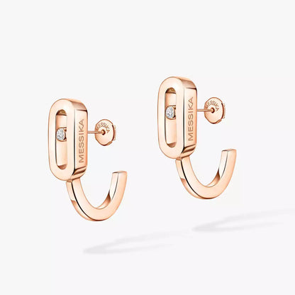 [KELA]MOVE CLASSIQUE MINI DIAMOND HOOP EARRINGS
