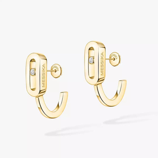 [KELA]MOVE CLASSIQUE MINI DIAMOND HOOP EARRINGS