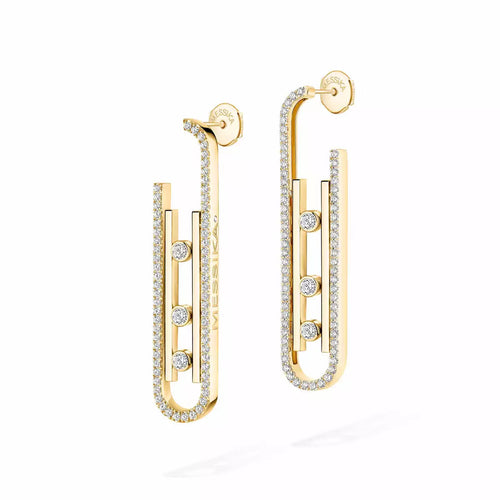 [KELA]MOVE KINETIC DIAMOND PENDANT EARRINGS