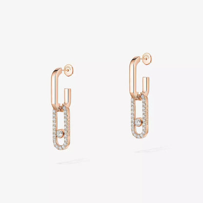 [KELA]MOVE LINK KINETIC DIAMOND EARRINGS