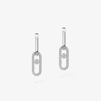 [KELA]MOVE LINK KINETIC DIAMOND EARRINGS