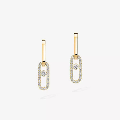 [KELA]MOVE LINK KINETIC DIAMOND EARRINGS