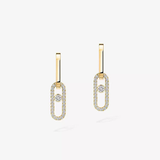 [KELA]MOVE LINK KINETIC DIAMOND EARRINGS