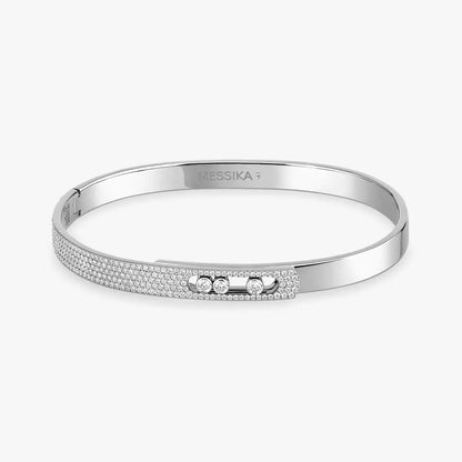 [KELA]MOVE NOA PAVÉ DIAMOND BANGLE BRACELET