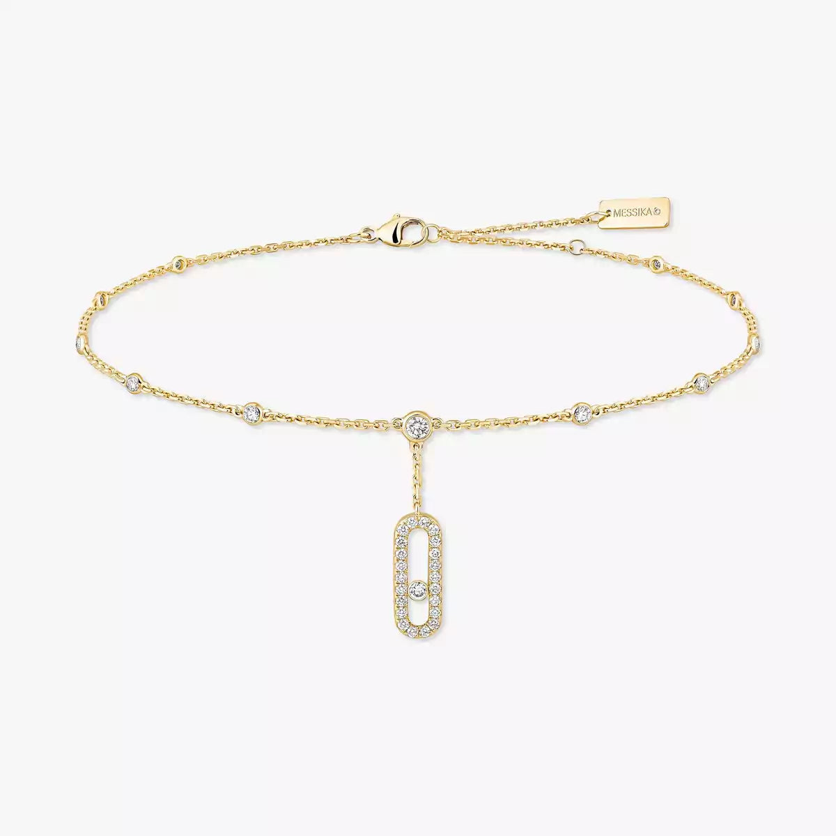 [KELA]MOVE UNO PAVÉ DIAMOND ANKLE BRACELET