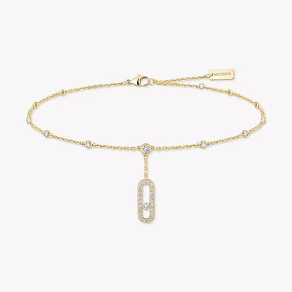 [KELA]MOVE UNO PAVÉ DIAMOND ANKLE BRACELET