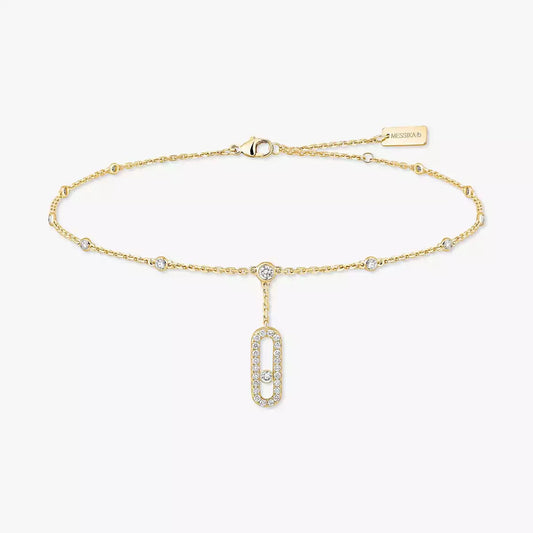 [KELA]MOVE UNO PAVÉ DIAMOND ANKLE BRACELET