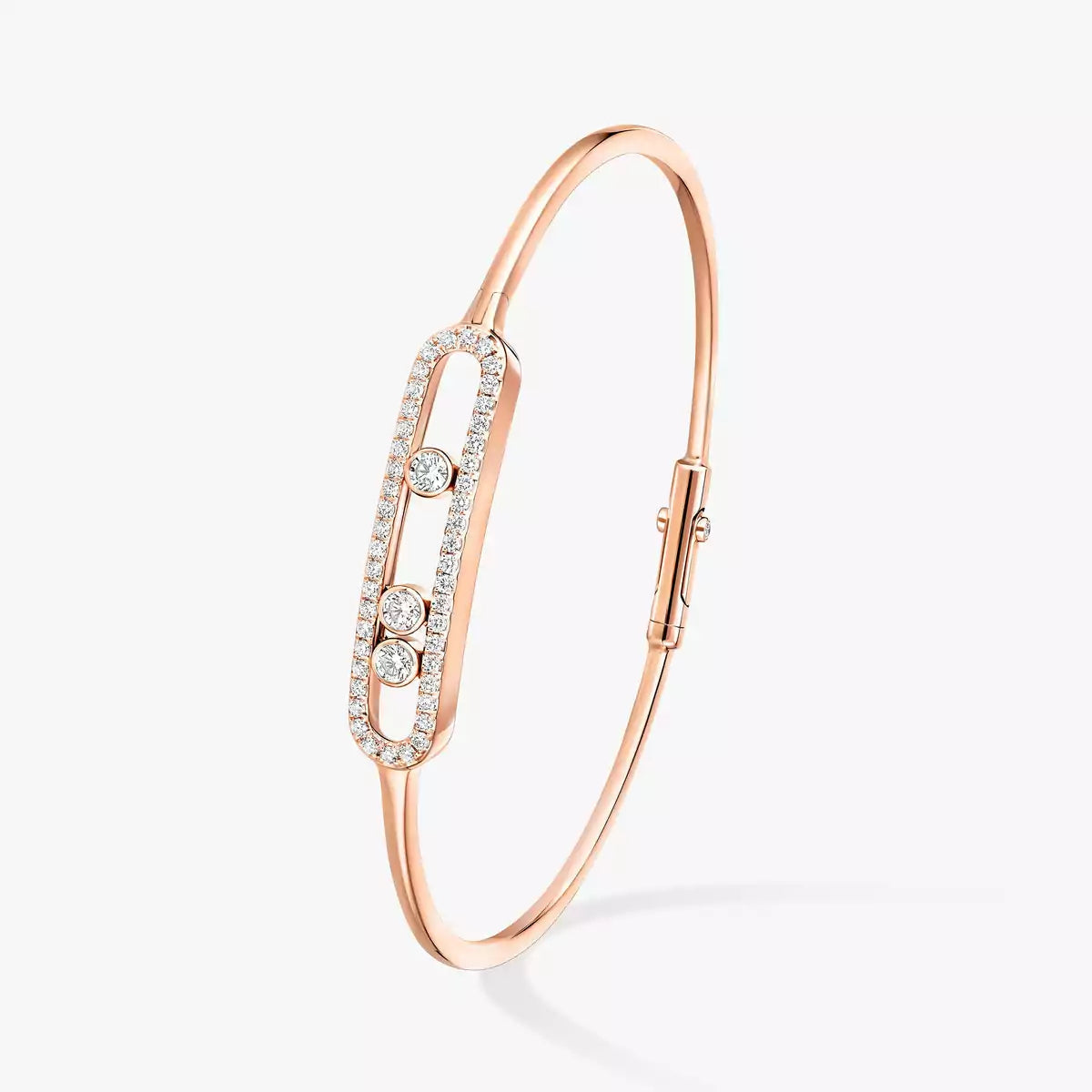 [KELA]MOVE PAVÉ DIAMOND BANGLE BRACELET M
