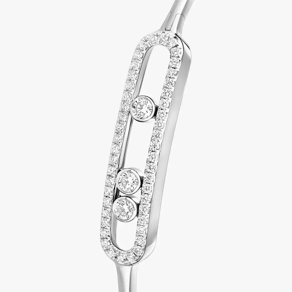 [KELA]MOVE PAVÉ DIAMOND BANGLE BRACELET M