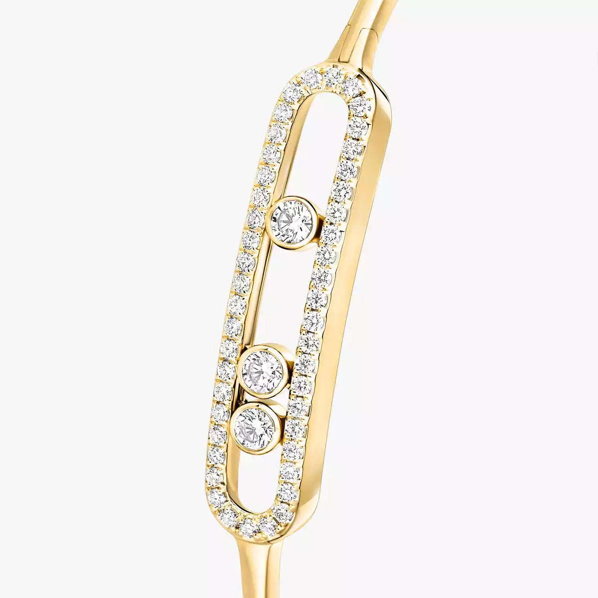 [KELA]MOVE PAVÉ DIAMOND BANGLE BRACELET M