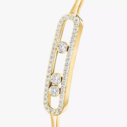[KELA]MOVE PAVÉ DIAMOND BANGLE BRACELET M