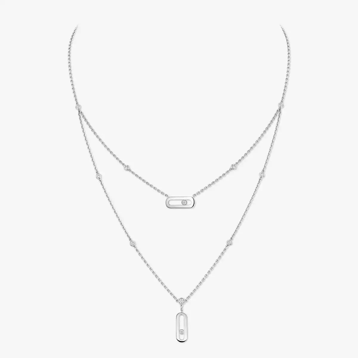 [KELA]MOVE UNO DOUBLE-PENDANT NECKLACE