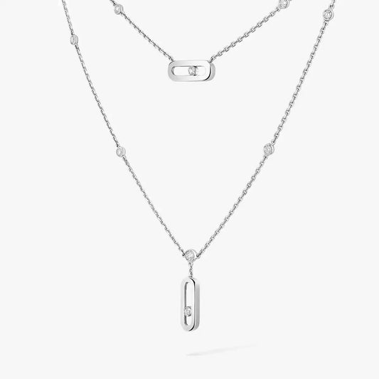 [KELA]MOVE UNO DOUBLE-PENDANT NECKLACE