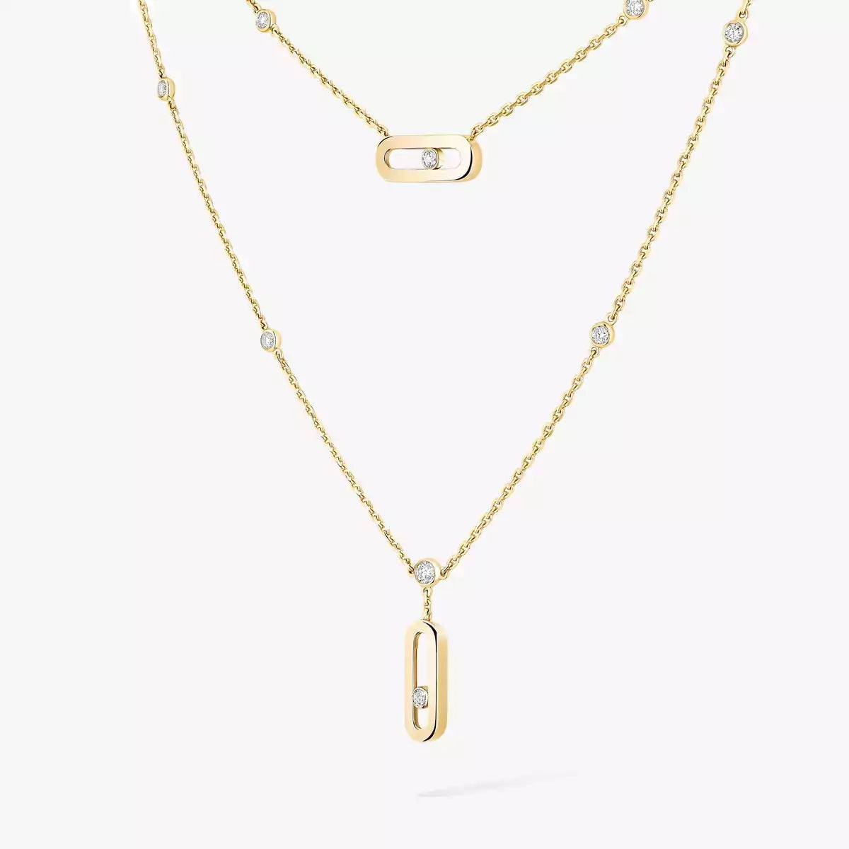 [KELA]MOVE UNO DOUBLE-PENDANT NECKLACE