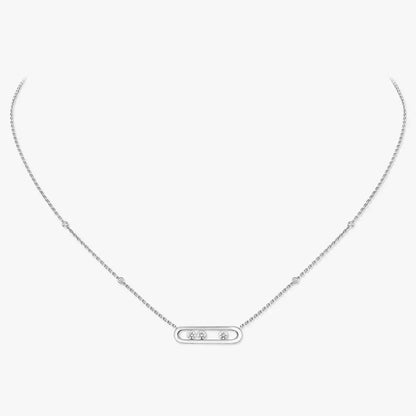 [KELA]MOVE PAVÉ PENDANT 4 MOVING DIAMONDS NECKLACE