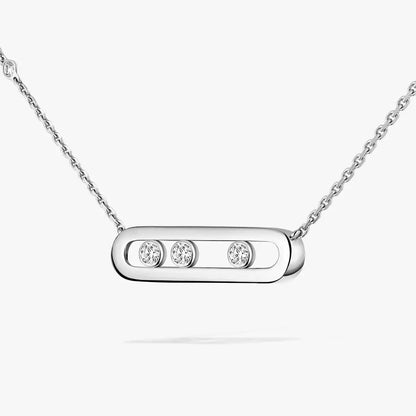 [KELA]MOVE PAVÉ PENDANT 4 MOVING DIAMONDS NECKLACE