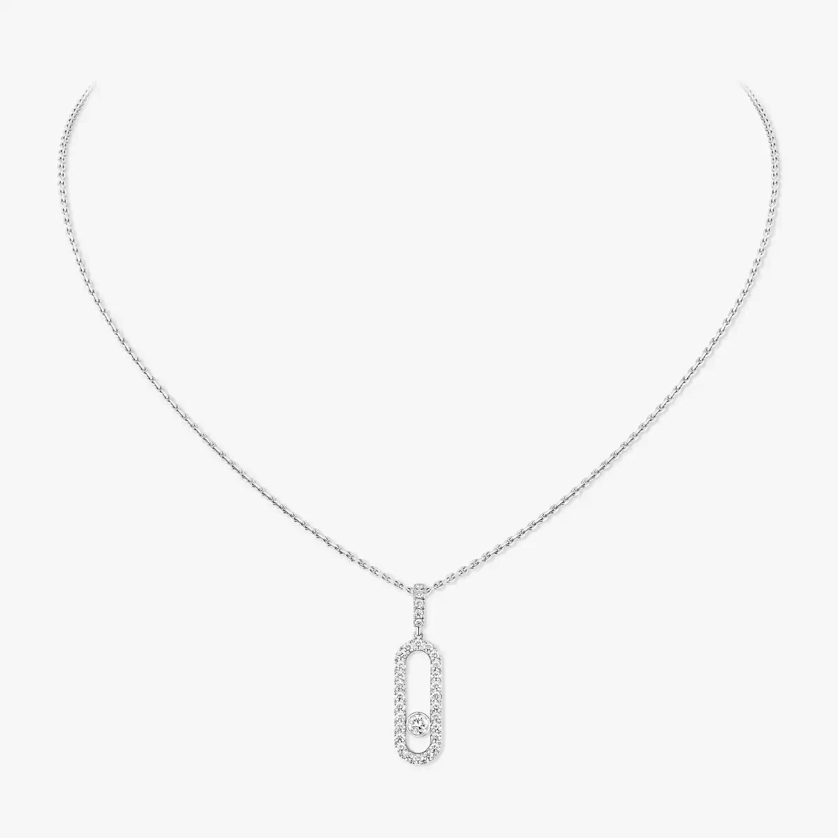 [KELA]MOVE UNO FULL PAVÉ DIAMOND NECKLACE