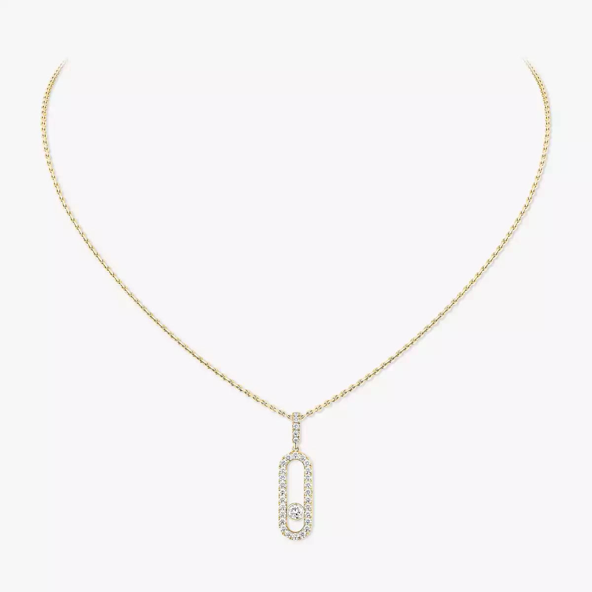 [KELA]MOVE UNO FULL PAVÉ DIAMOND NECKLACE