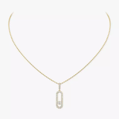 [KELA]MOVE UNO FULL PAVÉ DIAMOND NECKLACE