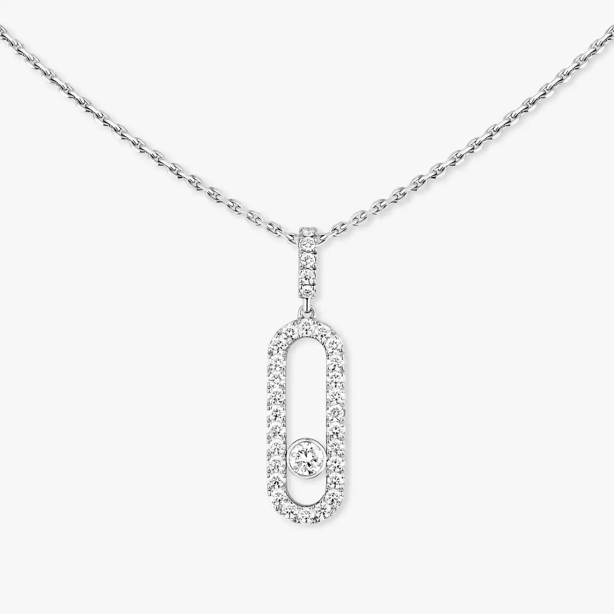 [KELA]MOVE UNO FULL PAVÉ DIAMOND NECKLACE