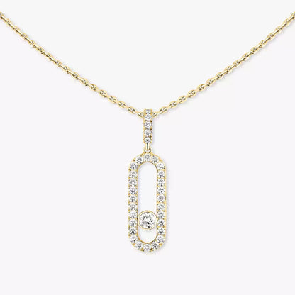 [KELA]MOVE UNO FULL PAVÉ DIAMOND NECKLACE