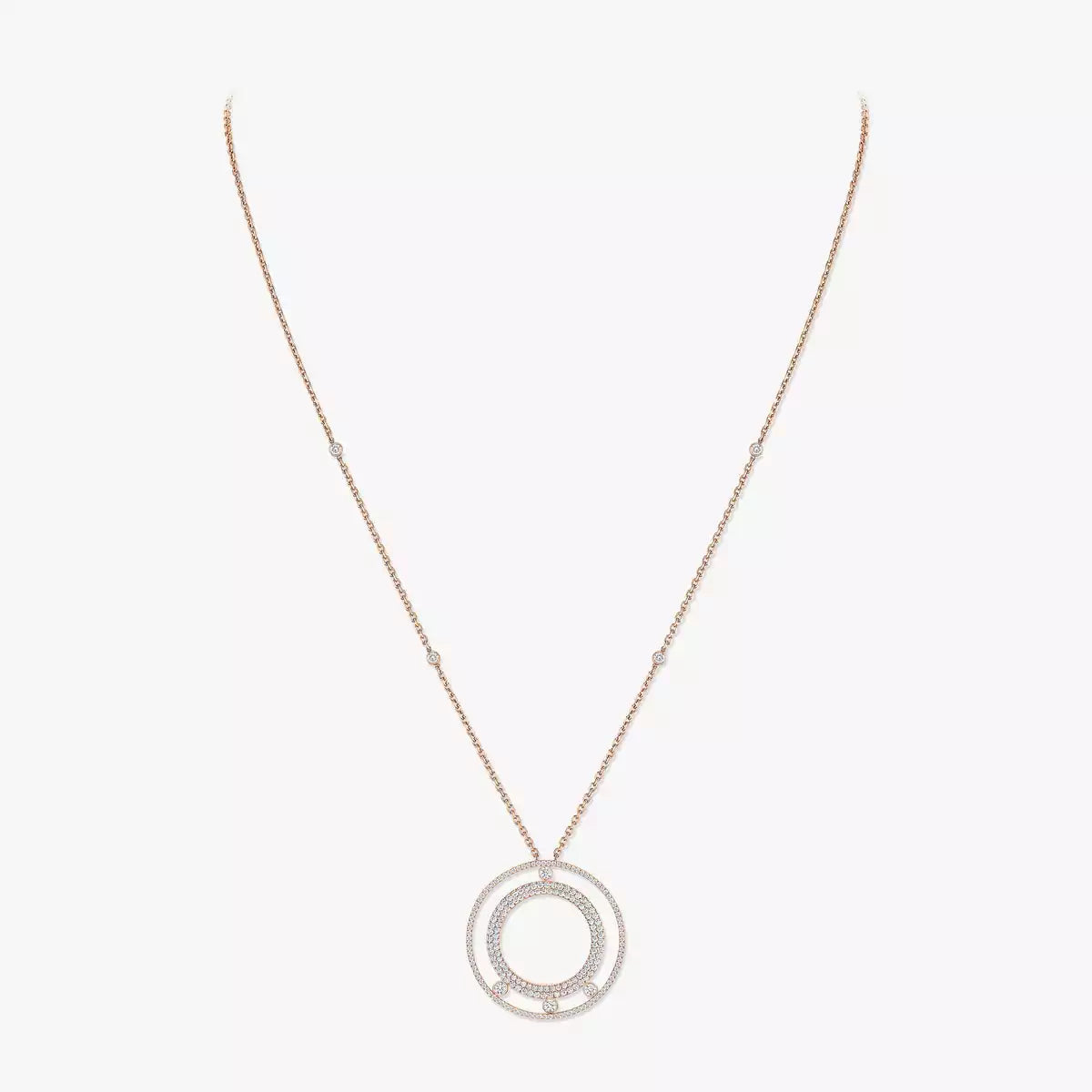 [KELA]MOVE ROMANE LONG PAVÉ DIAMOND NECKLACE