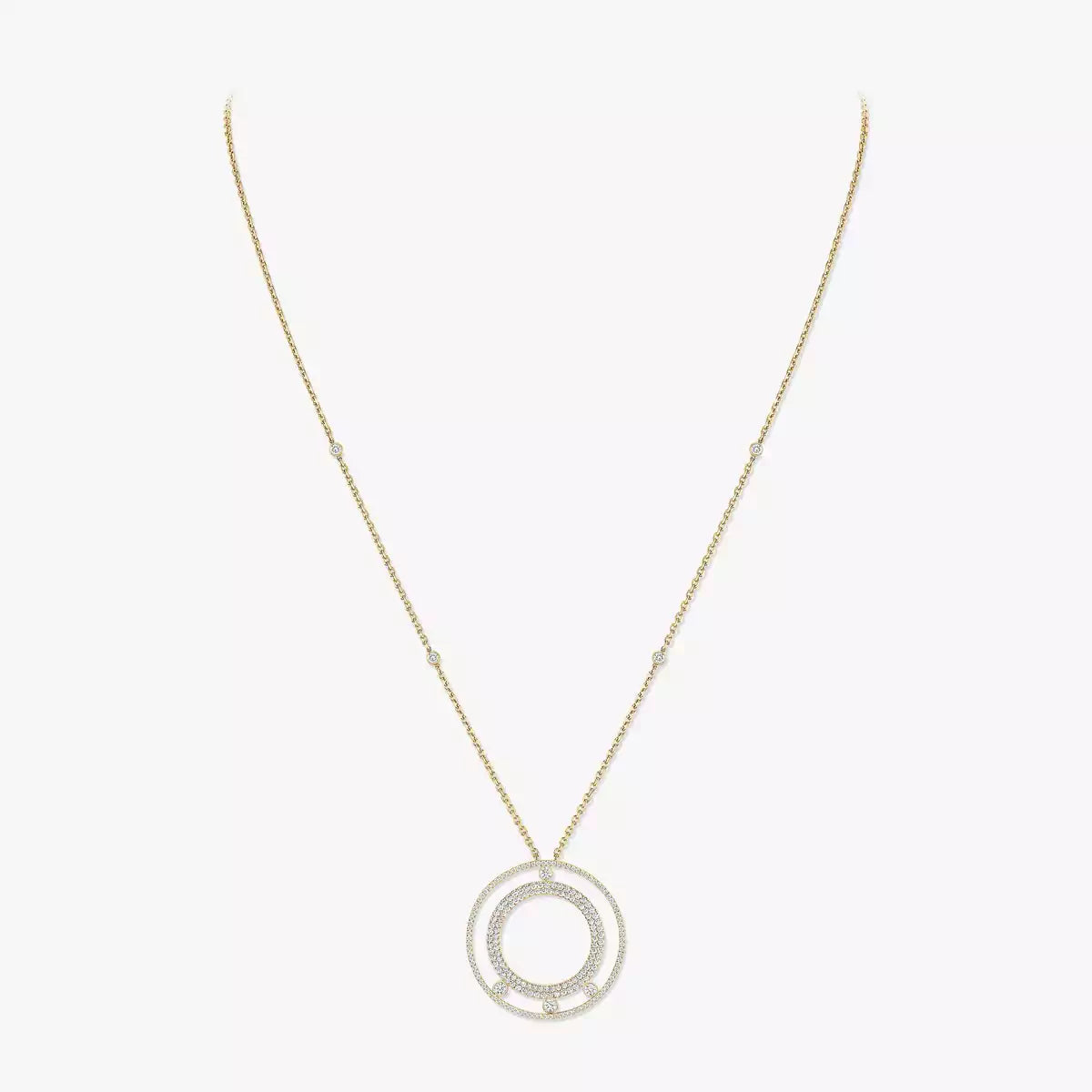 [KELA]MOVE ROMANE LONG PAVÉ DIAMOND NECKLACE