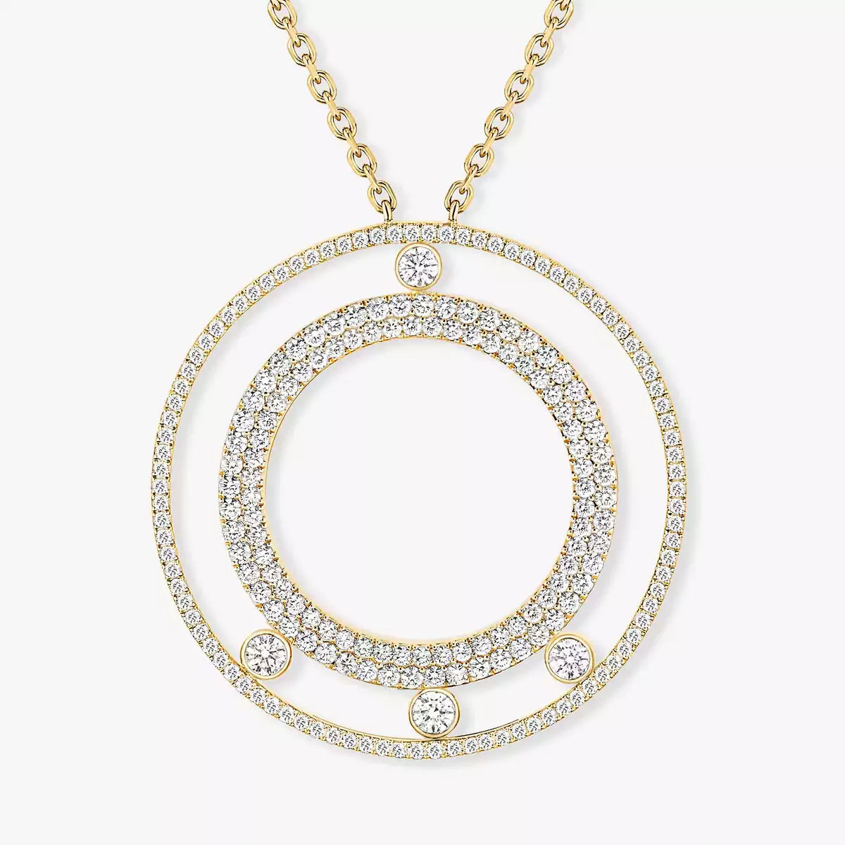 [KELA]MOVE ROMANE LONG PAVÉ DIAMOND NECKLACE