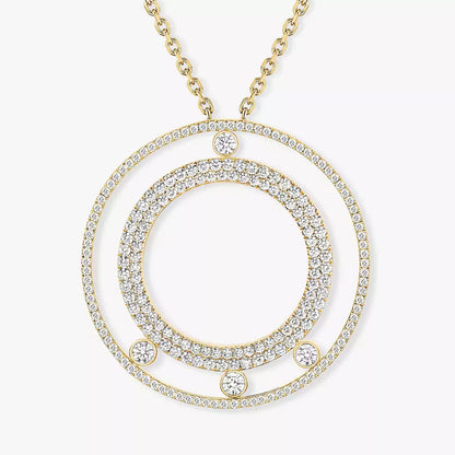 [KELA]MOVE ROMANE LONG PAVÉ DIAMOND NECKLACE