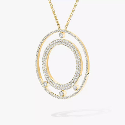 [KELA]MOVE ROMANE LONG PAVÉ DIAMOND NECKLACE