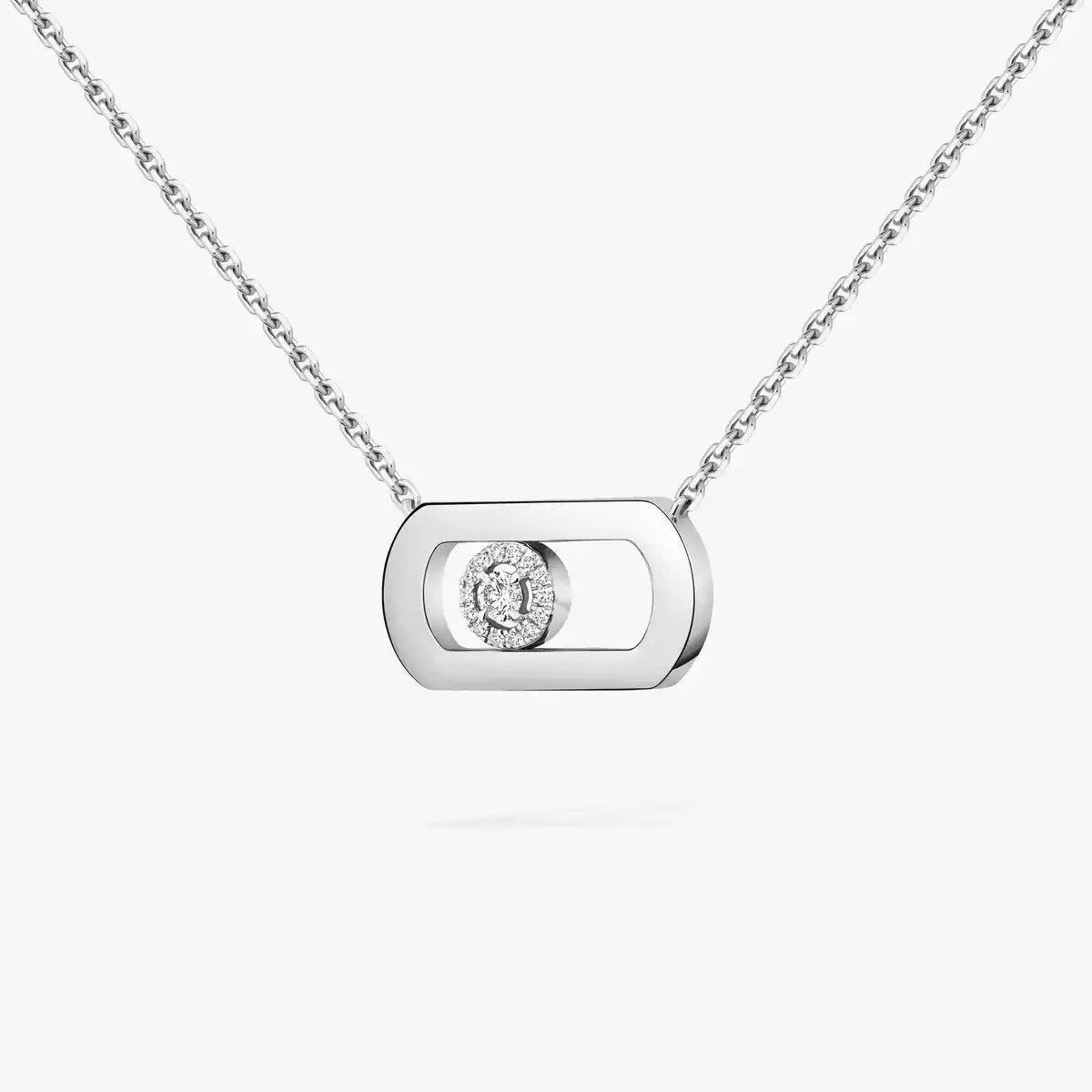 [KELA]LARGE MOVE PENDANT SINGLE DIAMOND NECKLACE