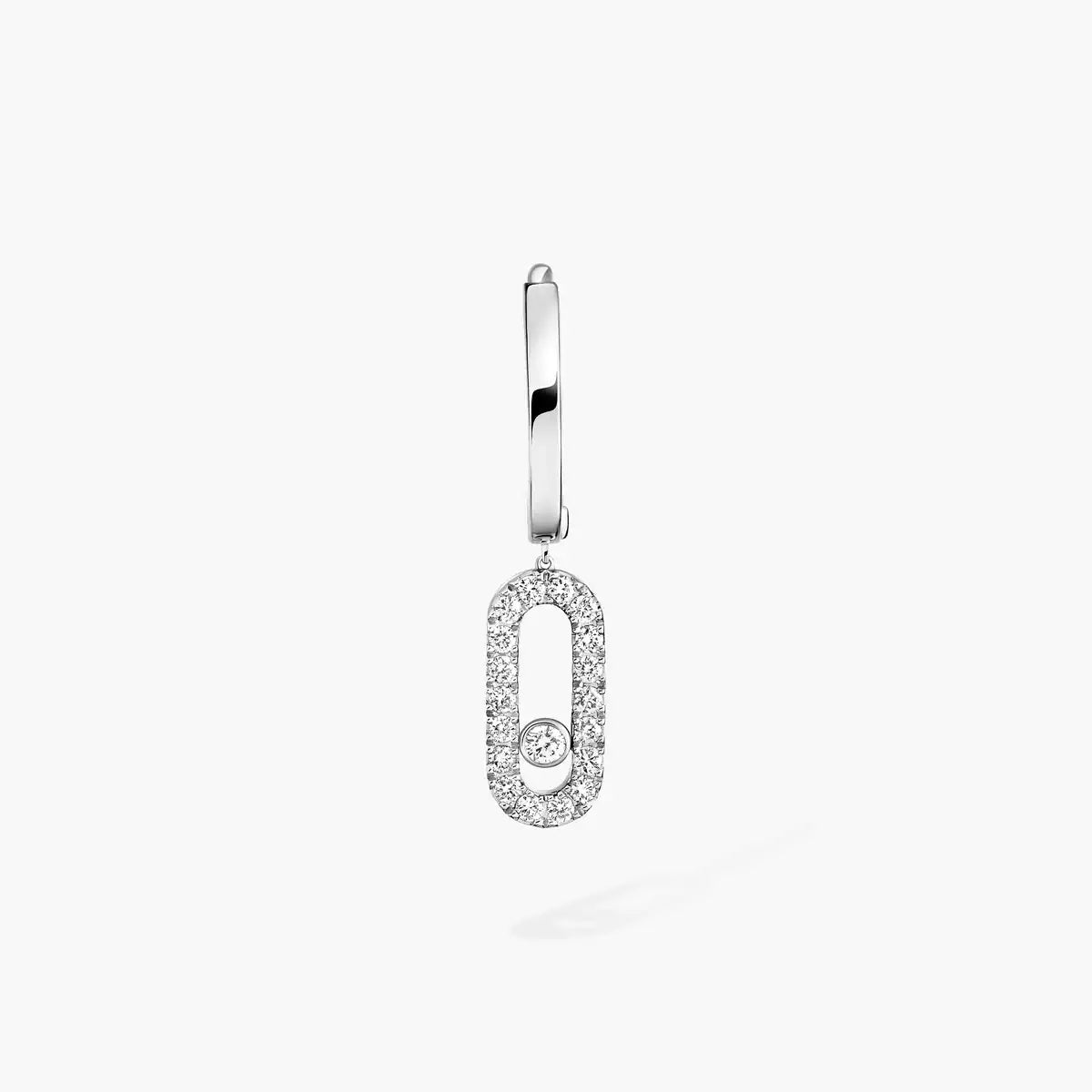 [KELA]MOVE UNO SINGLE DIAMOND HOOP EARRINGS
