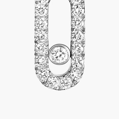 [KELA]MOVE UNO SINGLE DIAMOND HOOP EARRINGS
