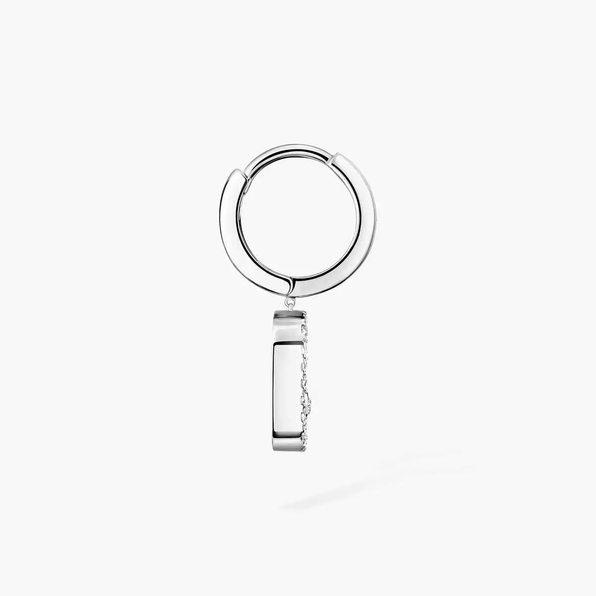 [KELA]MOVE UNO SINGLE DIAMOND HOOP EARRINGS