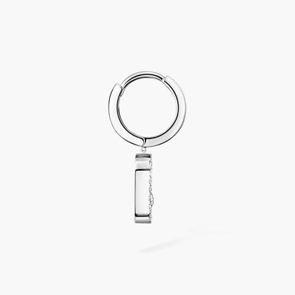 [KELA]MOVE UNO SINGLE DIAMOND HOOP EARRINGS