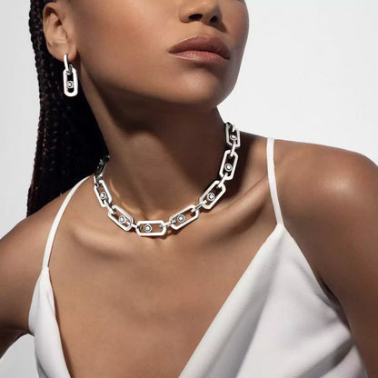 [KELA]SO MOVE XL DIAMOND PENDANT EARRINGS