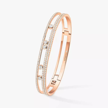 [KELA]MOVE ROMANE PAVÉ DIAMOND BANGLE BRACELET