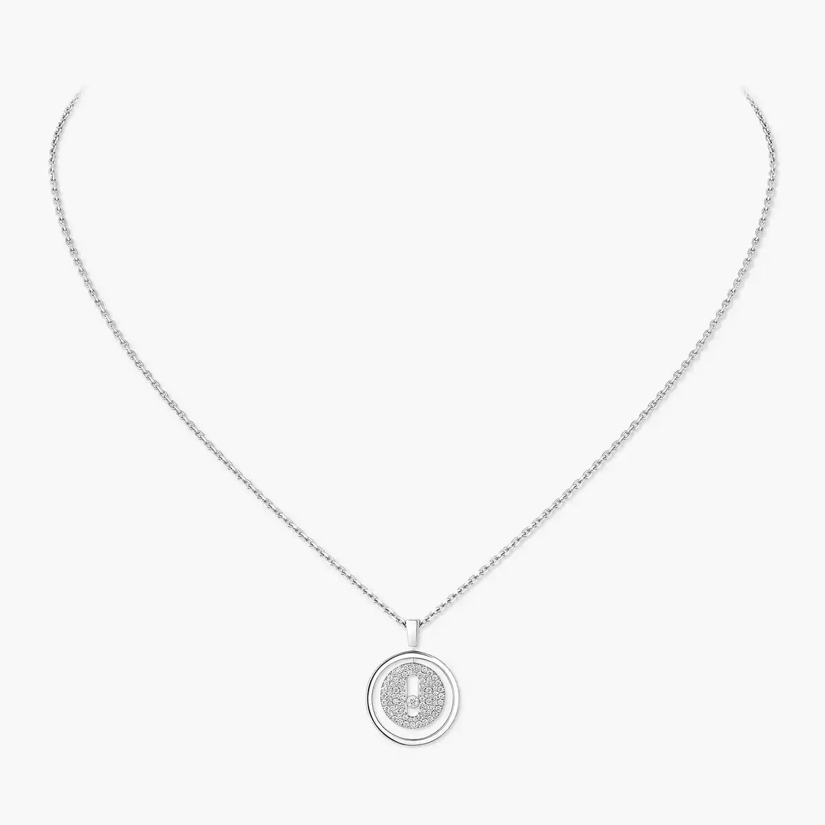 [KELA]LUCKY MOVE FULL PAVÉ DIAMOND NECKLACE
