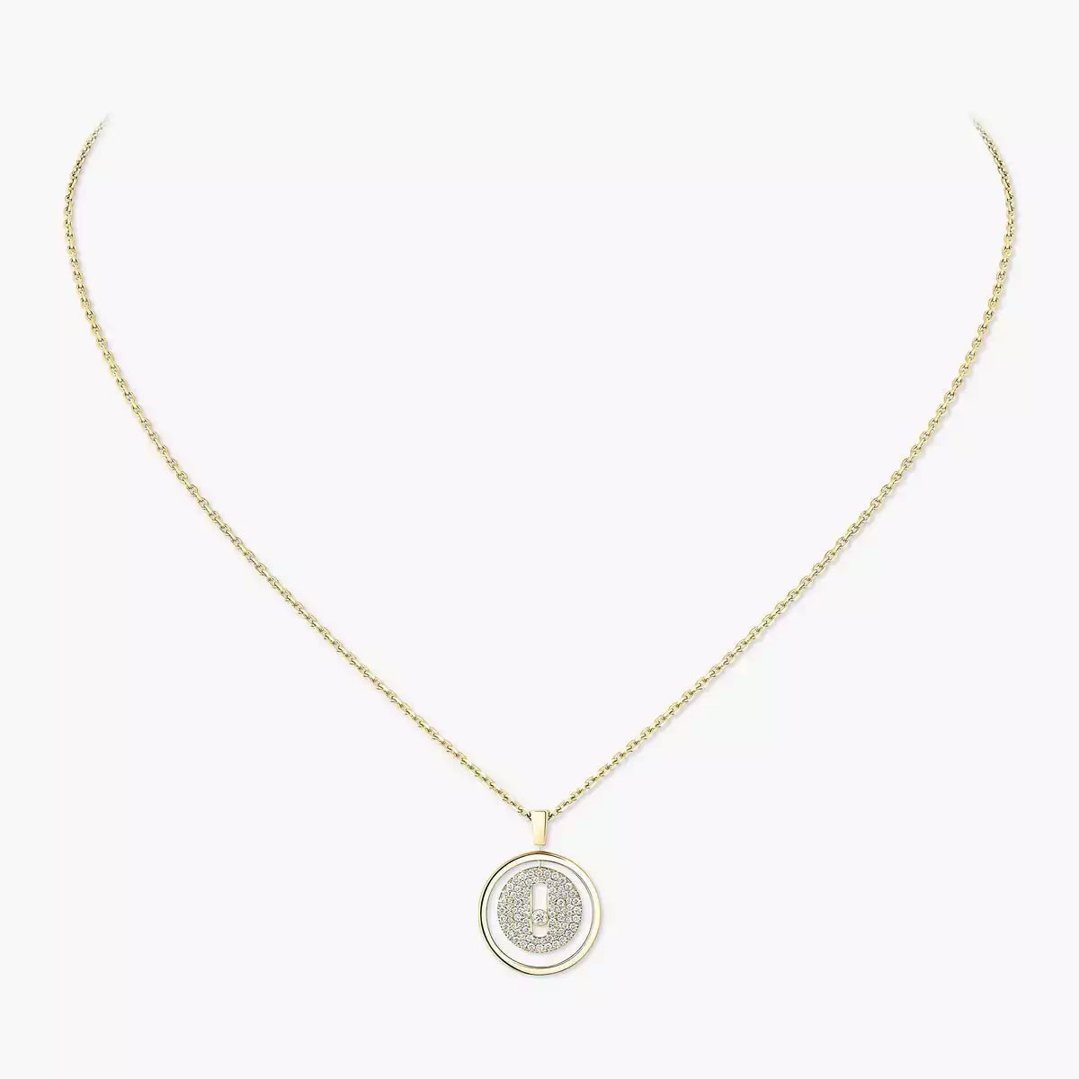 [KELA]LUCKY MOVE FULL PAVÉ DIAMOND NECKLACE