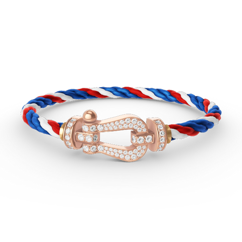 [KELA]FORCE LARGE HORSESHOE FULL DIAMOND BRACELET - ROSE GOLD